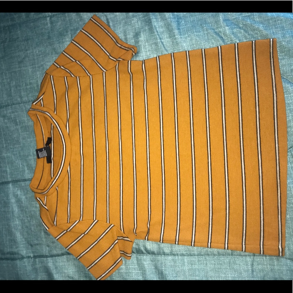 Orange and white striped shirt, small